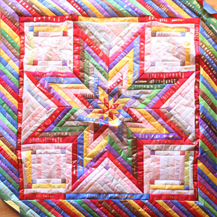 large ribbon quilt
