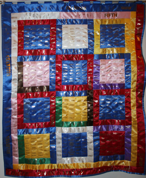 small ribbon quilt